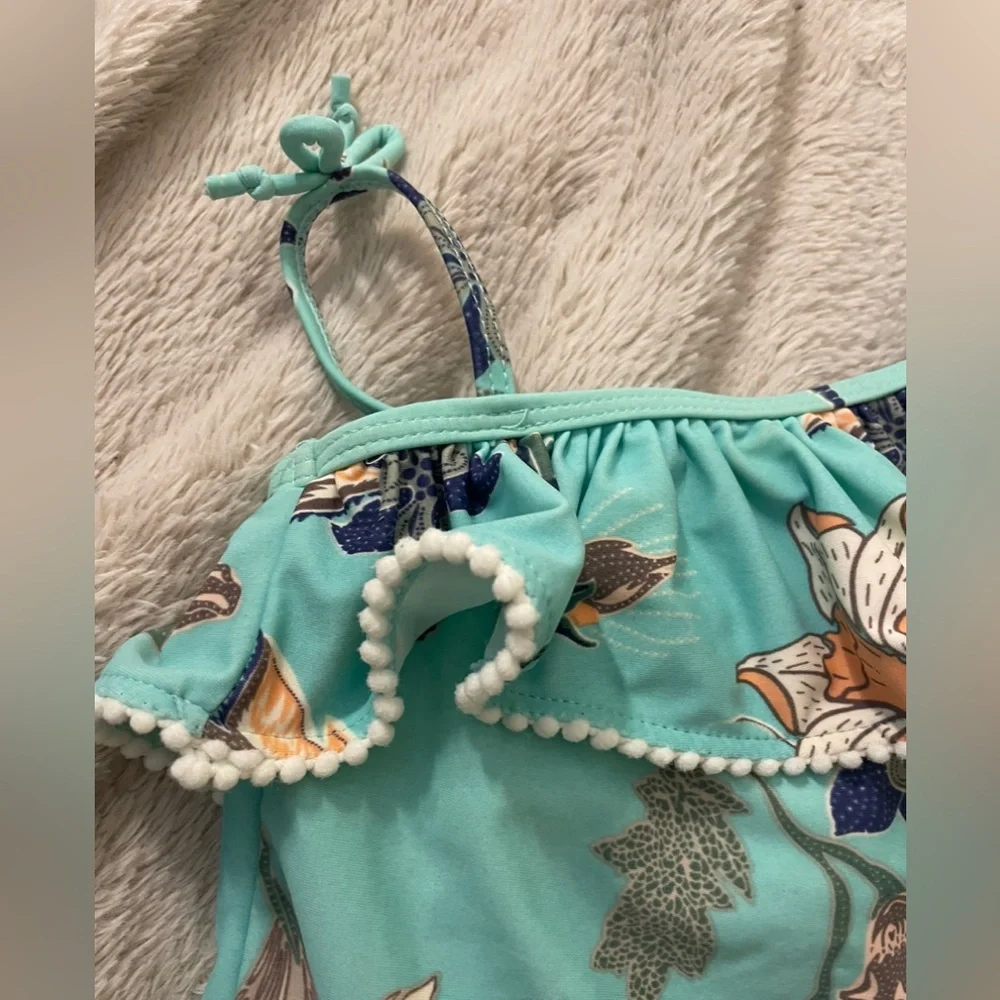 Jessica Simpson Brand Floral Baby Girl One Piece Baby Bathing Suit